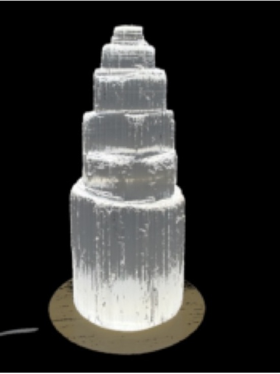 Other - Selenite Tower With Light Base